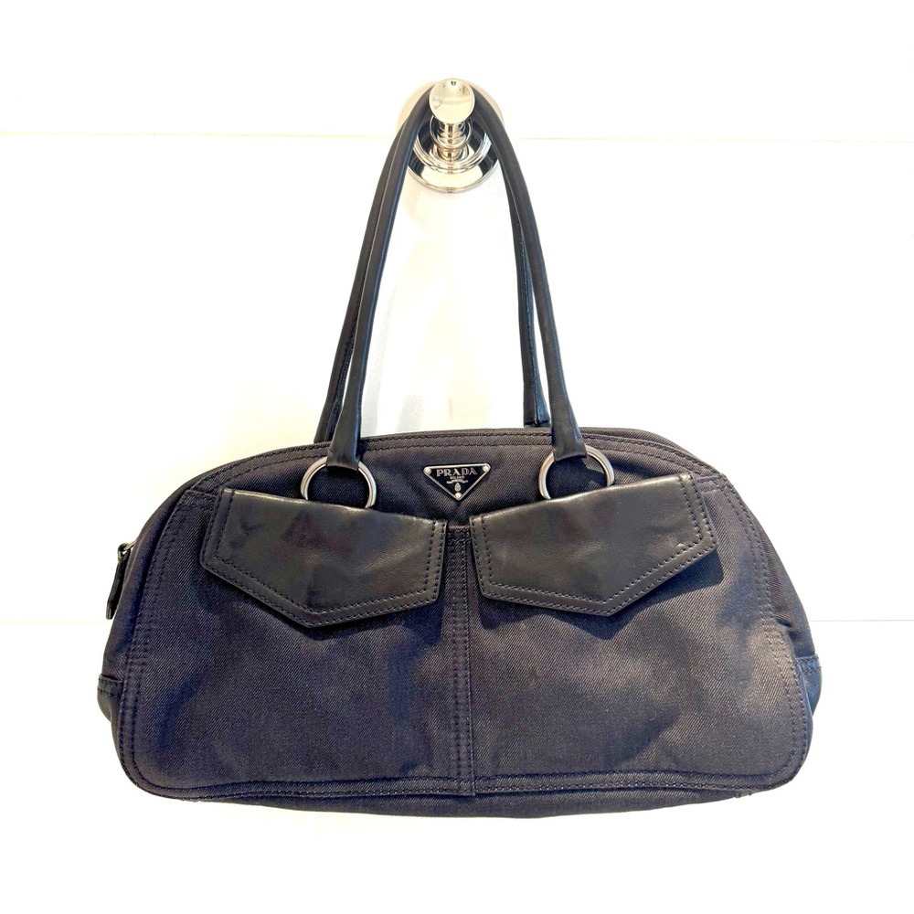 Prada Shoulder Bag in Black Denim